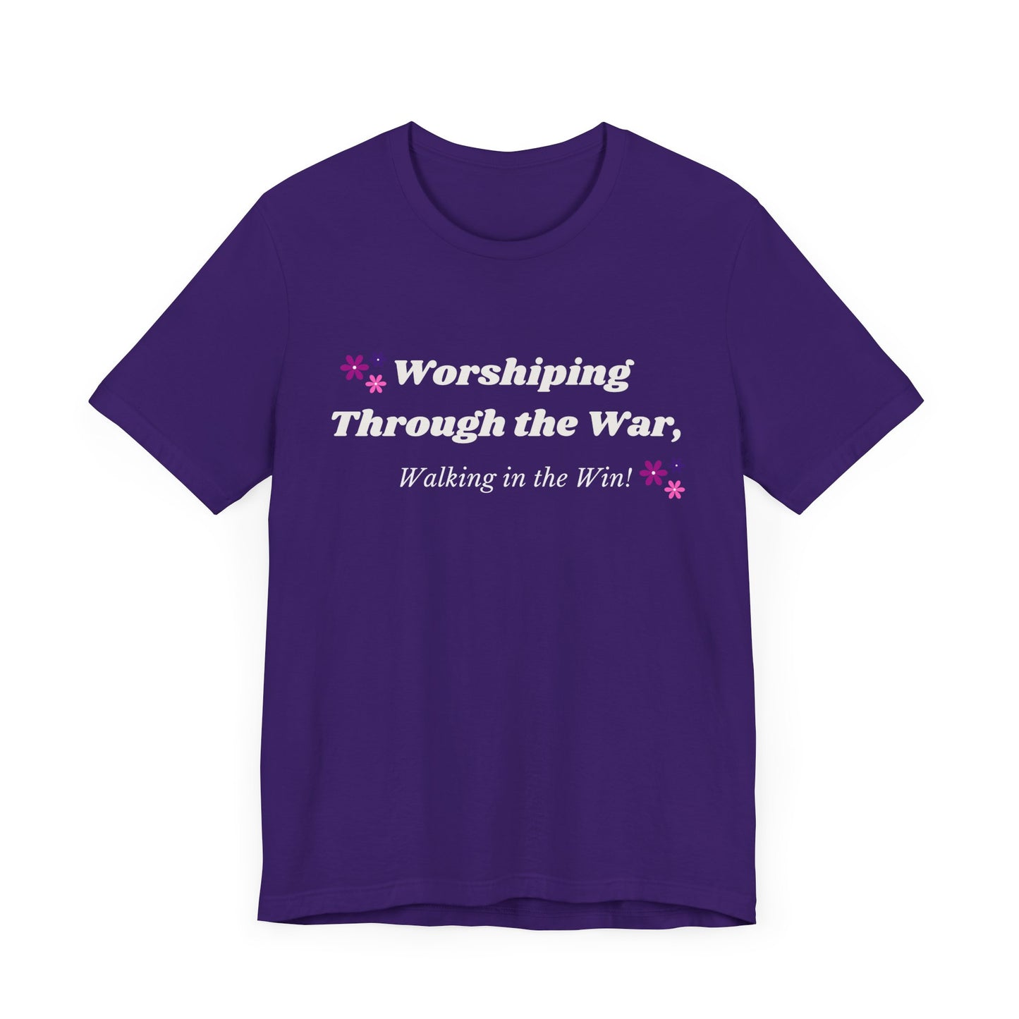 Worshiping Through the War Unisex Jersey Tee - Inspirational Graphic Shirt