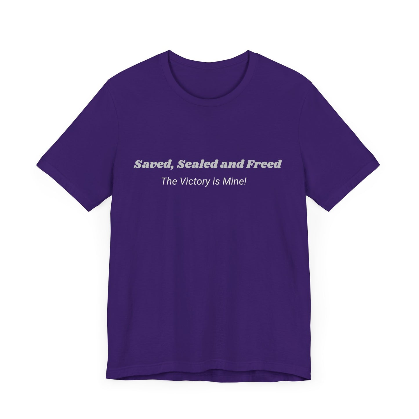 Inspirational Faith Tee - 'Saved, Sealed and Freed' Unisex Jersey Short Sleeve