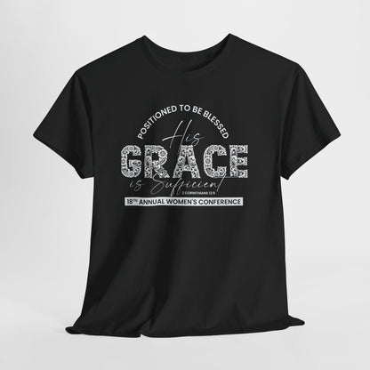 2026 Conference T-Shirts "His Grace is Sufficient'" White Font Purple
