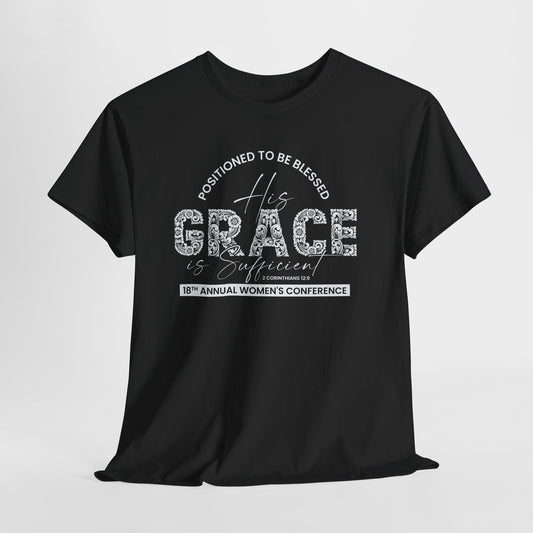 2026 Conference T-Shirts "His Grace is Sufficient'" White Font Purple